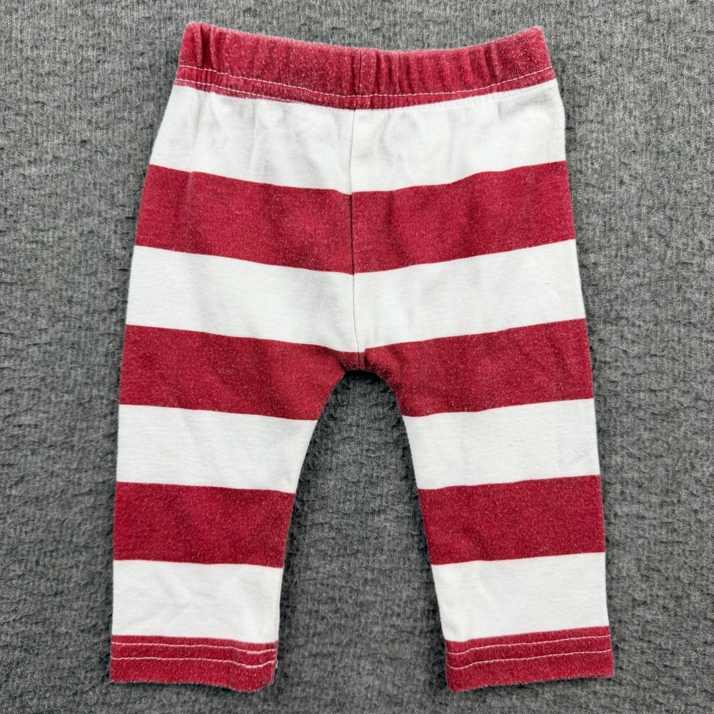 Lila & Jack Red and White‎ Striped Baby Leggings Size 3-6M AT5743